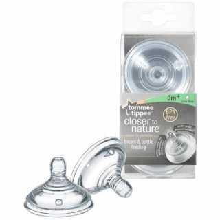 Lot de 2 Tétines Anti-Colique Débit Lent - Tommee Tippee