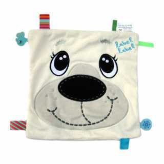 Doudou plat carré ours polaire Friends - Label Label