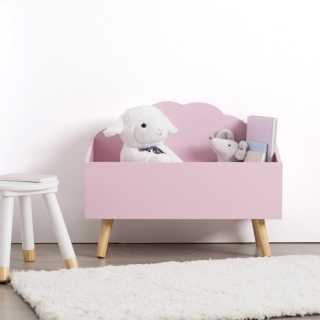 Coffre à jouets en bois Nuage Rose - Atmosphera for kids