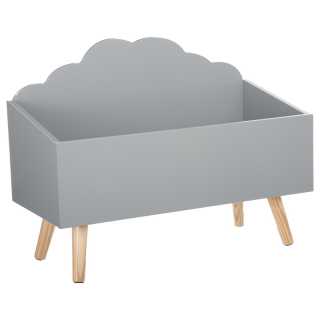 Coffre à jouets en bois Nuage Gris - Atmosphera For Kids