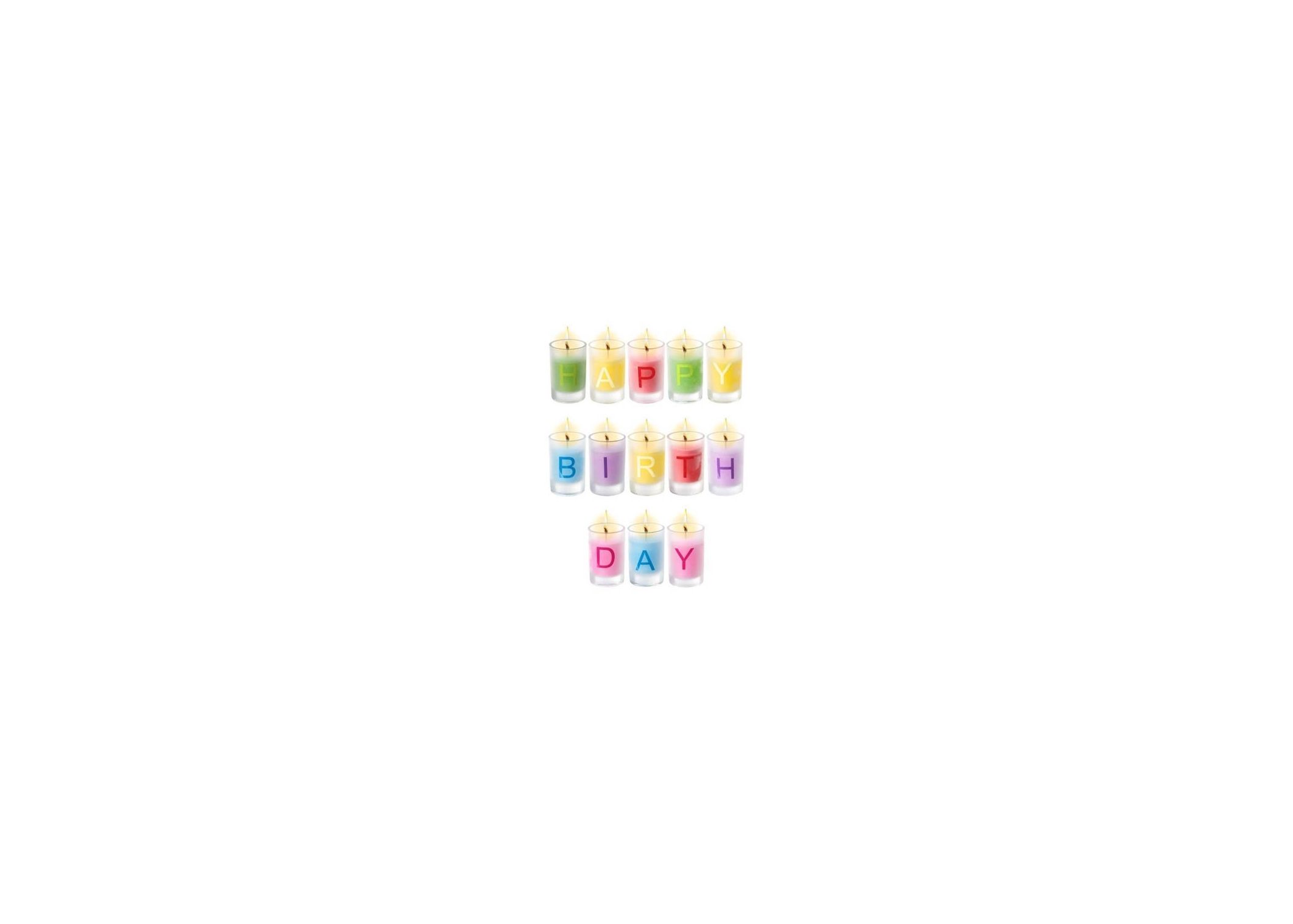 Bougies colorées et ses photophores Happy Birthday Bougies colorées et ses photophores Happy Birthday