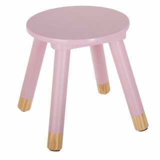 Tabouret enfant en bois douceur Rose - Atmosphera For Kids