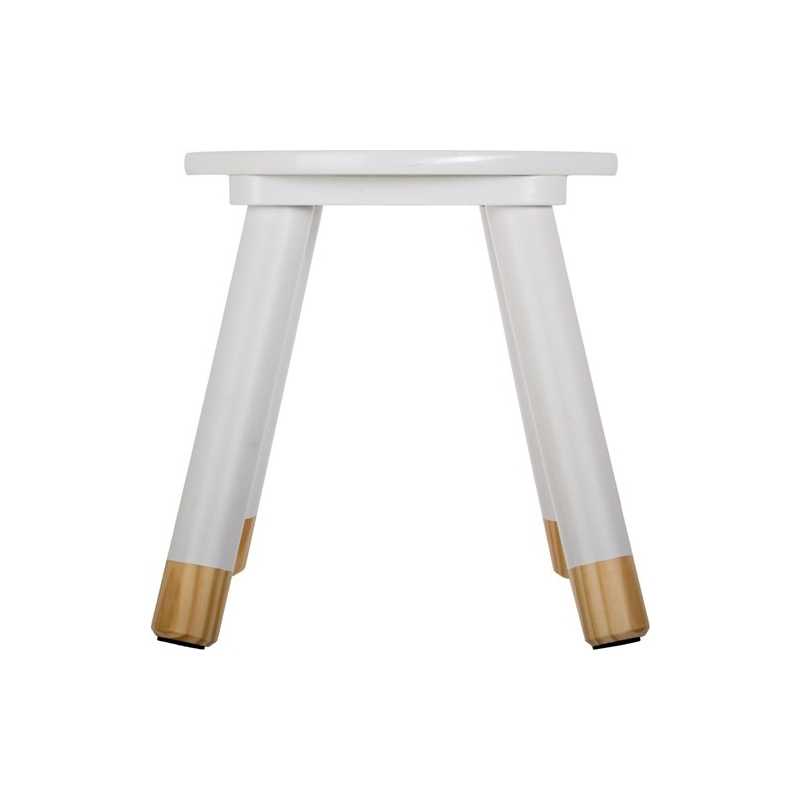 Tabouret enfant en bois douceur Blanc - Atmosphera For Kids