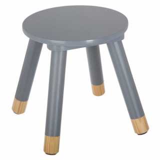 Tabouret enfant en bois douceur Atmosphera Gris