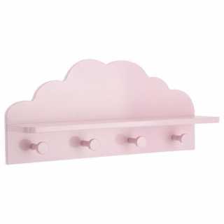 Patère / etagère 2 en 1 nuage Rose - Atmosphera For Kids