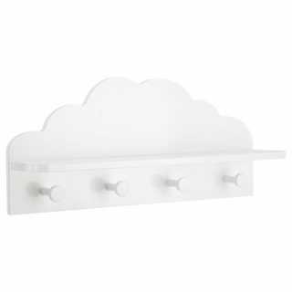 Patère / etagère 2 en 1 nuage Blanc - Atmosphera For Kids