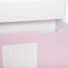 Bibliothèque avec bac sur roulettes Rose - Atmosphera For Kids