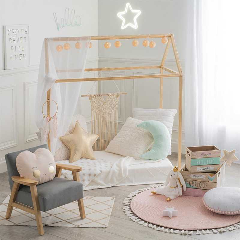 Cabane enfant en pin naturel 126cm - Atmosphera For Kids