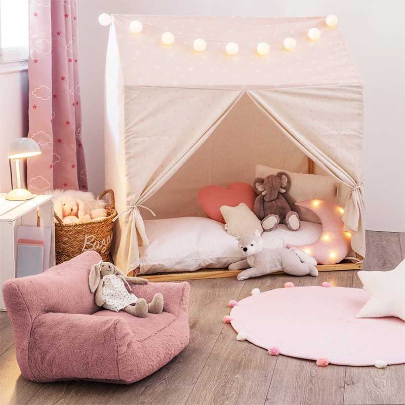 Cabane enfant en pin naturel 126cm - Atmosphera For Kids