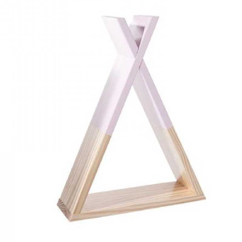 Etagère tipi - 30 x 39 x 10 cm - Pin - Rose Atmosphera Etagère tipi - 30 x 39 x 10 cm - Pin - Rose Atmosphera