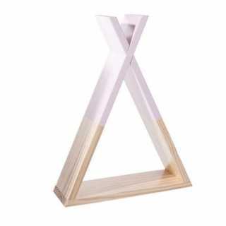 Etagère tipi - 30 x 39 x 10 cm - Pin - Rose Atmosphera