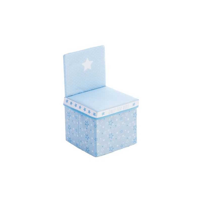 Fauteuil pliant et coffre de rangement Bleu Fauteuil pliant et coffre de rangement Bleu