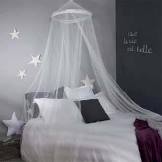 Ciel de lit avec étoiles 60x250 Blanc - Atmosphera For Kids