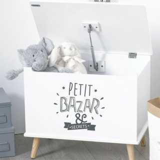 Coffre Rangement Enfant Petit Bazar Gris - Atmosphera For Kids