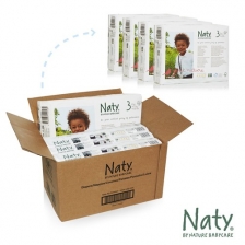 Naty - Couches Écologiques Taille 3 Midi (4-9 kg)Pack 1 Mois (x124 couches)