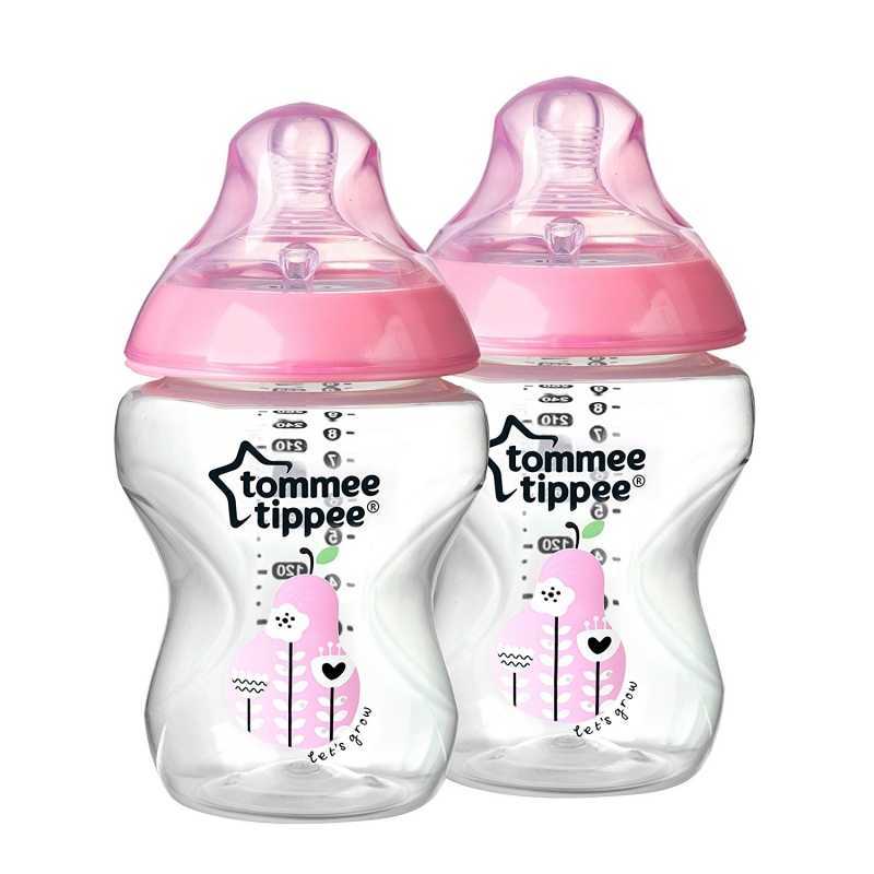 Lot de 2 Biberons 260ml Rose Lot de 2 Biberons 260ml Rose
