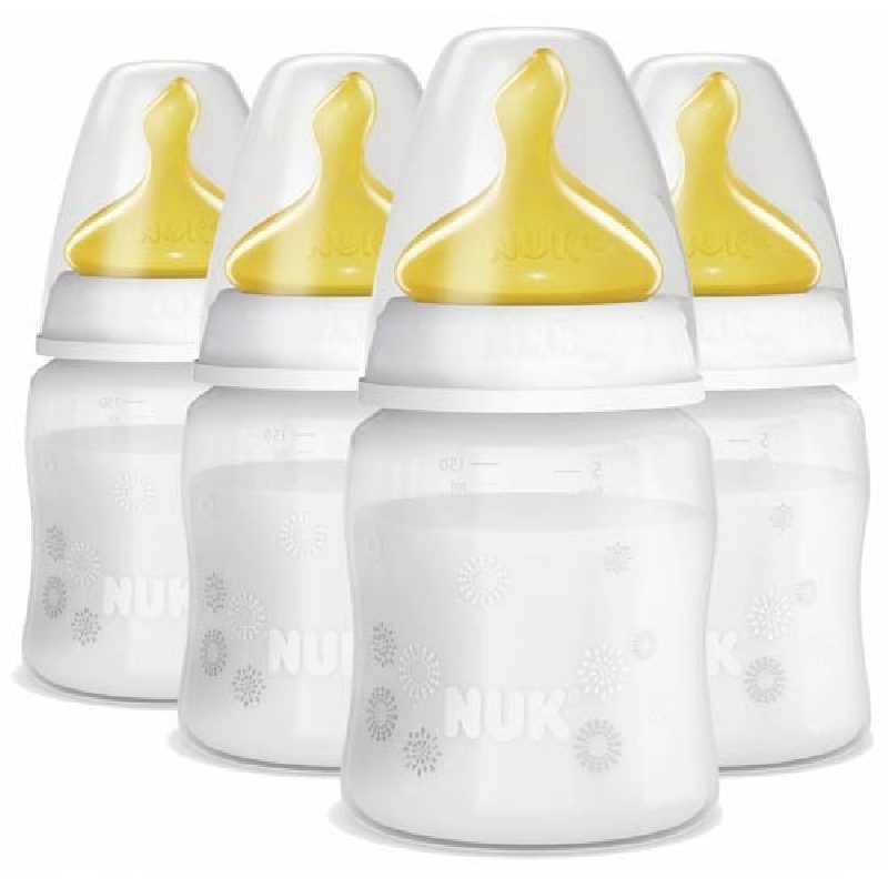 Biberons First Choise tétine en caoutchouc 150ml Nuk Lot de 4 Biberons First Choise tétine en caoutchouc 150ml Nuk Lot de 4