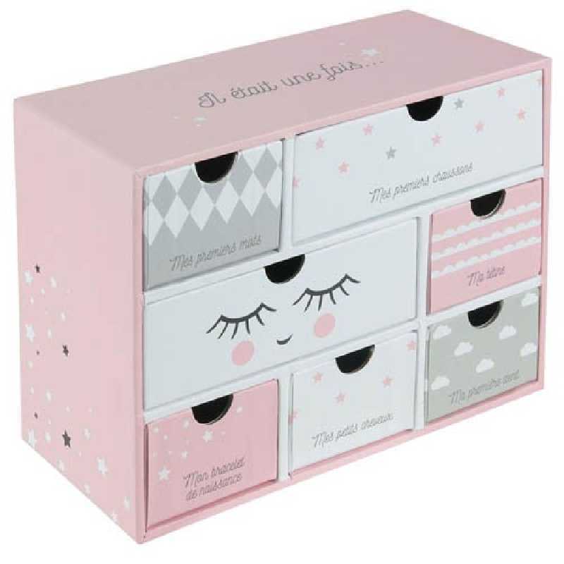 Coffret album de naissance avec tiroirs