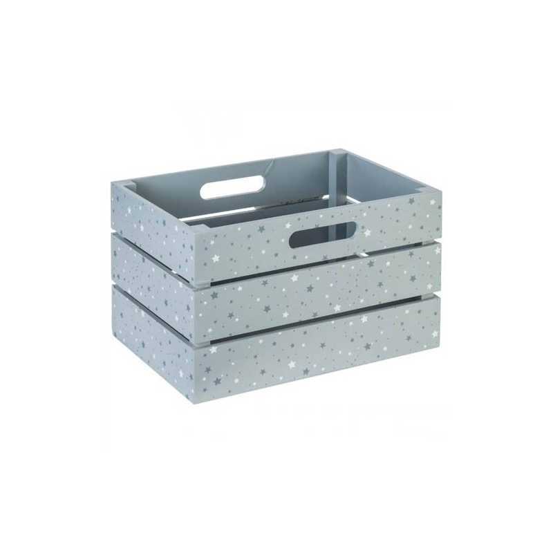 Cagette de rangement à étoiles Atmosphera Gris Cagette de rangement à étoiles Atmosphera Gris
