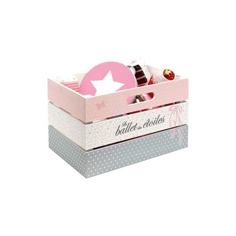 Cagette de rangement Princesse Atmosphera Rose Gris Cagette de rangement Princesse Atmosphera Rose Gris