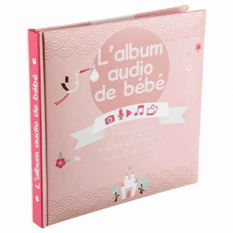 Album de bébé audio - 16 pages Atmosphera Rose