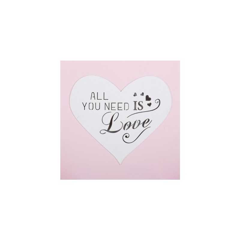 Toile imprimé All you need is love LED Atmosphera Rose