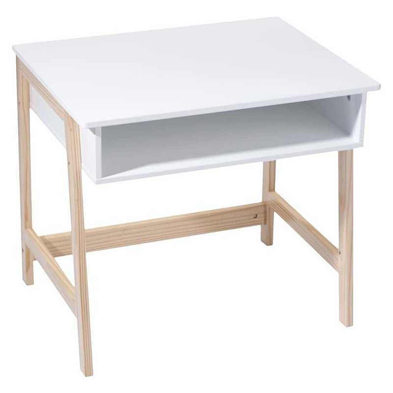 Bureau enfant 90x50x110 cm blanc