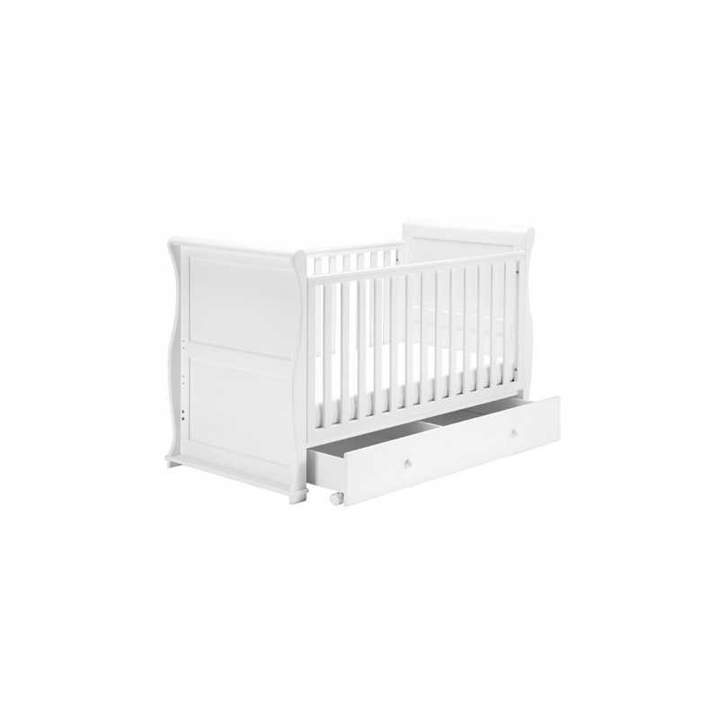 Lit de bébé traîneau avec 2 tiroirs Blanc Alaska East Coast Nursery Lit de bébé traîneau avec 2 tiroirs Blanc Alaska East Coast Nursery