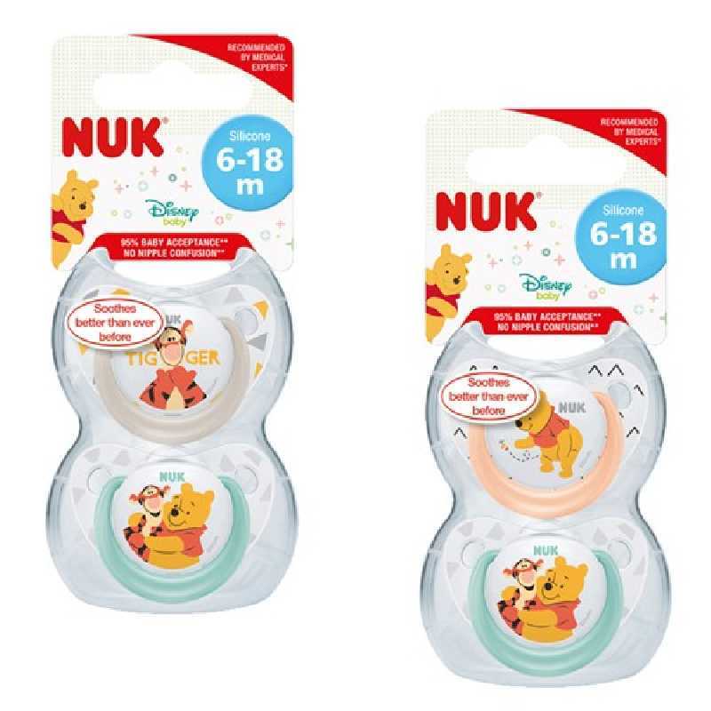 NUK Lot de 2 sucettes bébé 6 - 18 mois pas cher 