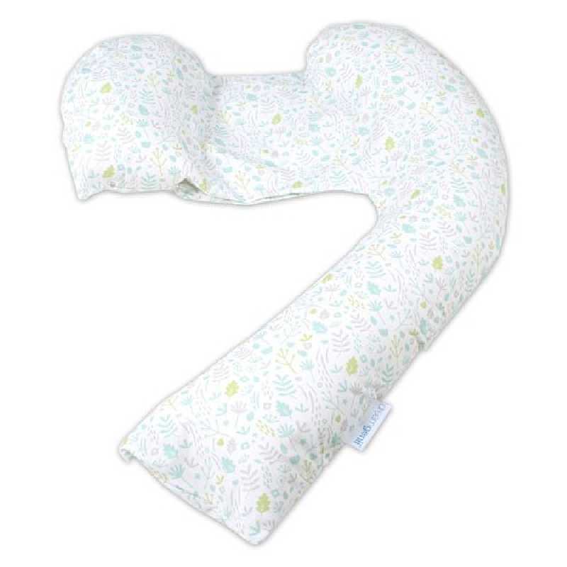 Coussin de soutien et d'allaitement Fleurs Gris et Vert Dreamgenii Coussin de soutien et d'allaitement Fleurs Gris et Vert Dreamgenii