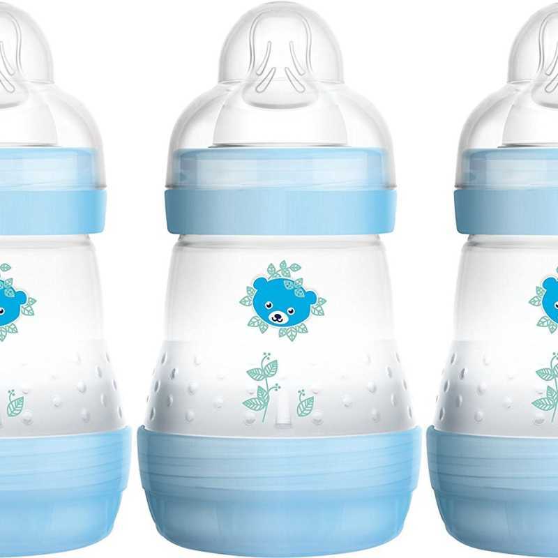 Lot de 3 Biberons Anti-colic Easy Start Bleu 160ml Mam