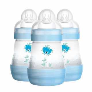 Lot de 3 Biberons Anti-colic Easy Start Bleu 160ml Mam
