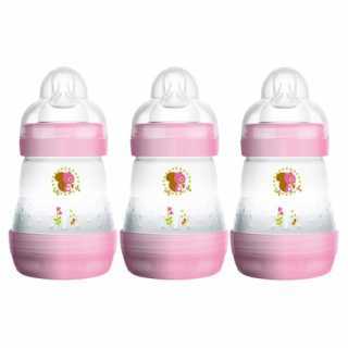 Lot de 3 Biberons Anti-colic Easy Start Rose 160ml - Mam