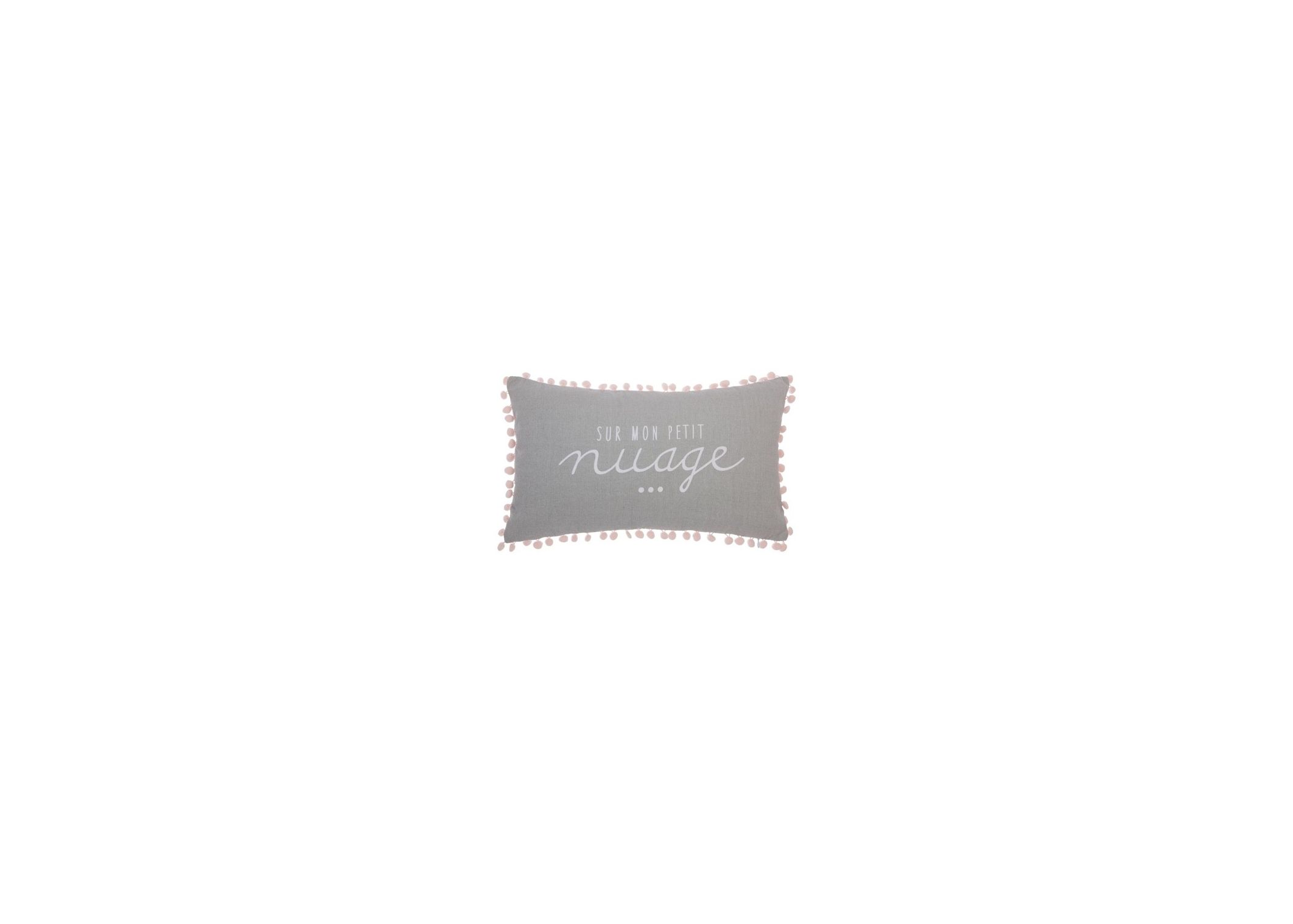 Coussin pour enfant pompon gris 50 x 30 cm Atmosphera Coussin pour enfant pompon gris 50 x 30 cm Atmosphera