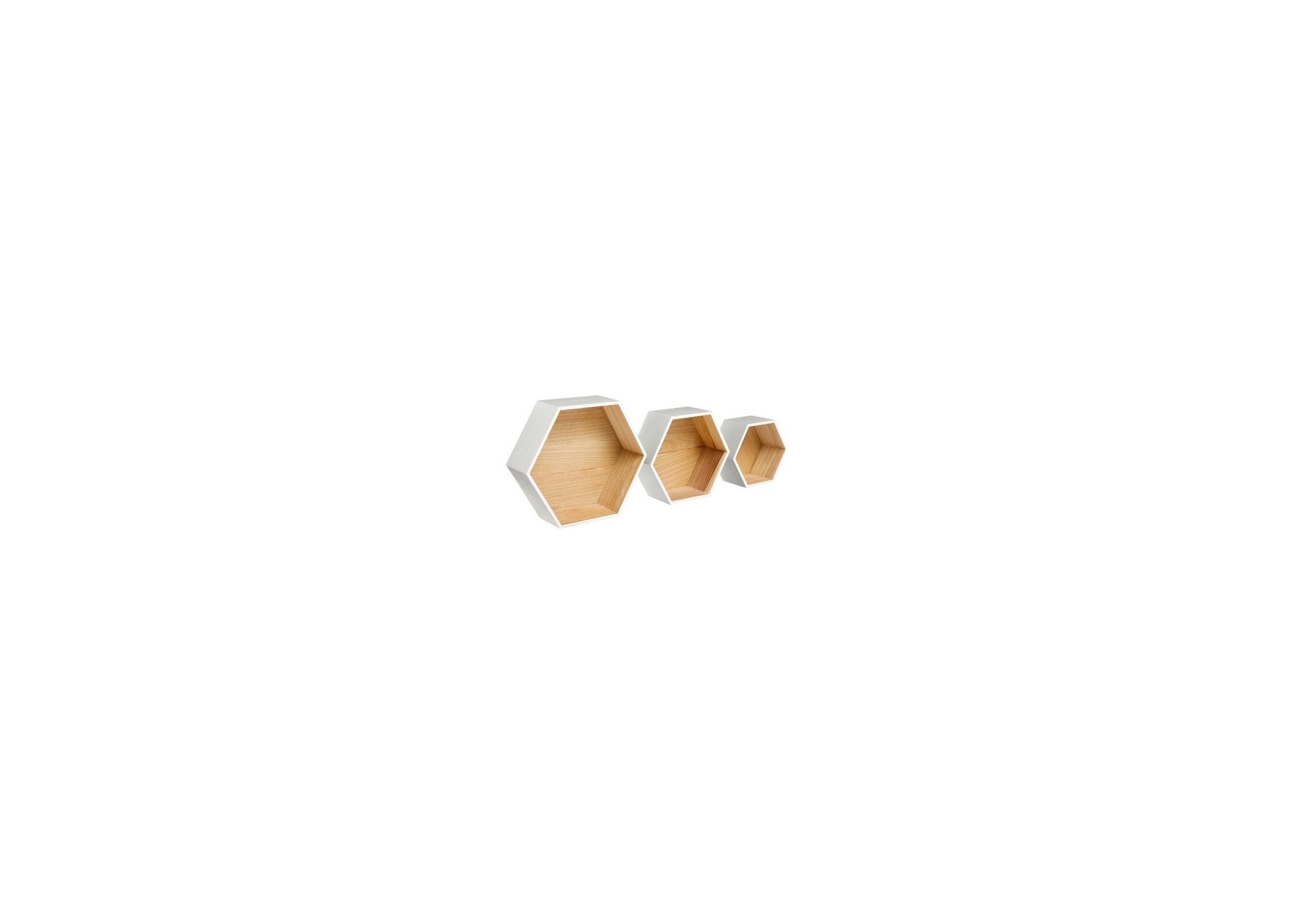 Lot de 3 étagères murales hexagonales Lovely Gris Lot de 3 étagères murales hexagonales Lovely Gris