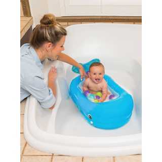 Baignoire gonflable baleine Bleu avec 10 jolies balles Infantino