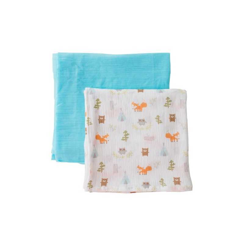 Lot 2 langes pour bébé Amis de Camping Summer Infant Lot 2 langes pour bébé Amis de Camping Summer Infant
