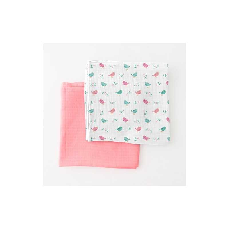 Lot 2 langes pour bébé Oiseaux d'une plume Summer Infant Lot 2 langes pour bébé Oiseaux d'une plume Summer Infant