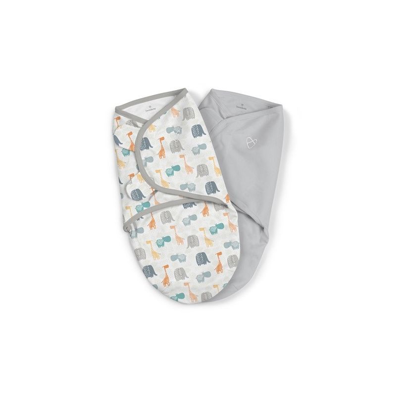 Lot de 2 gigoteuses bébé Swaddle me Safari 0-3 mois Summer Infant