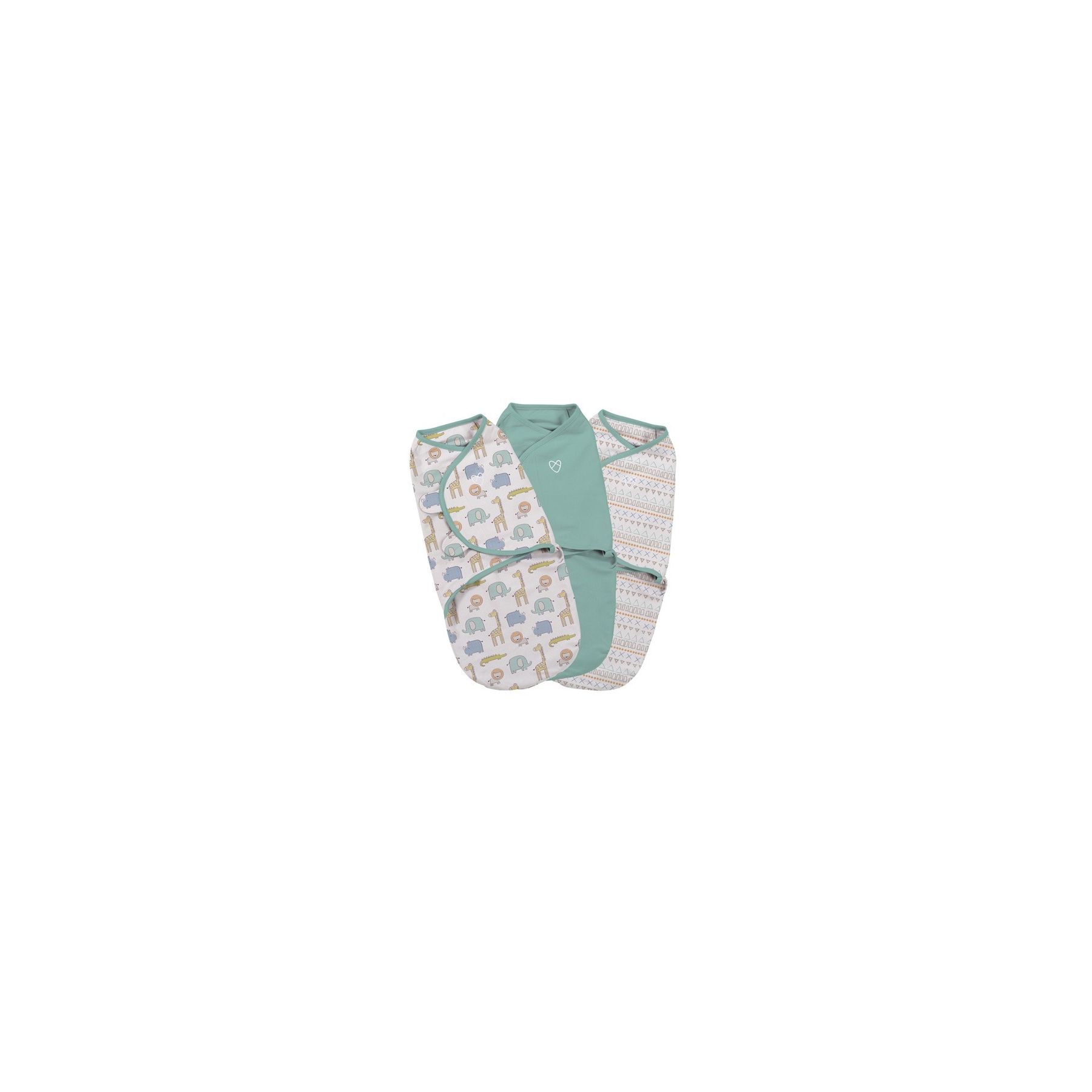 Lot de 3 gigoteuses bébé Swaddle me Safari 0-3 mois Summer Infant