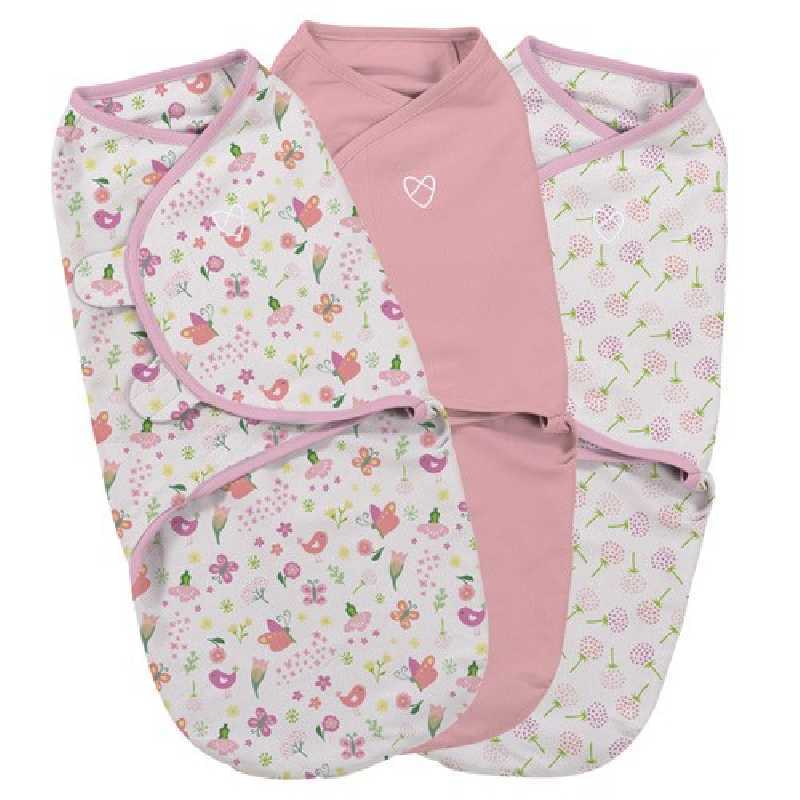 Lot de 3 gigoteuses bébé Swaddle me Secret Garden 0-3 mois