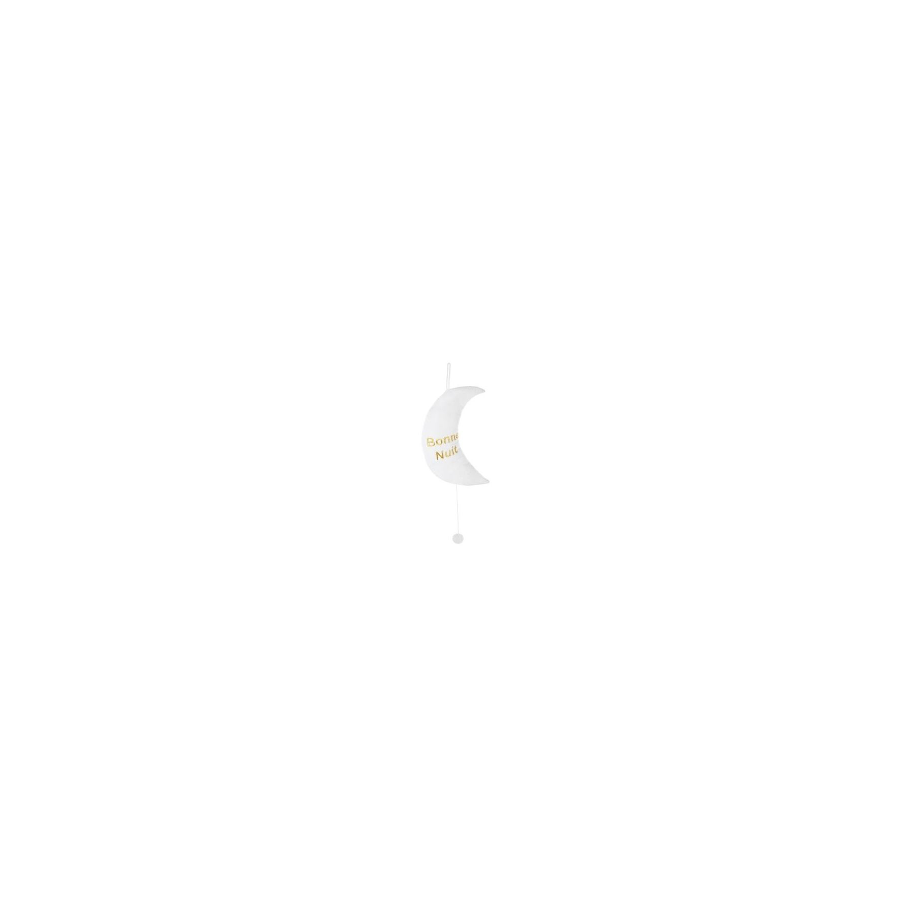 Coussin musical Lune brodé Blanc Atmosphera Coussin musical Lune brodé Blanc Atmosphera