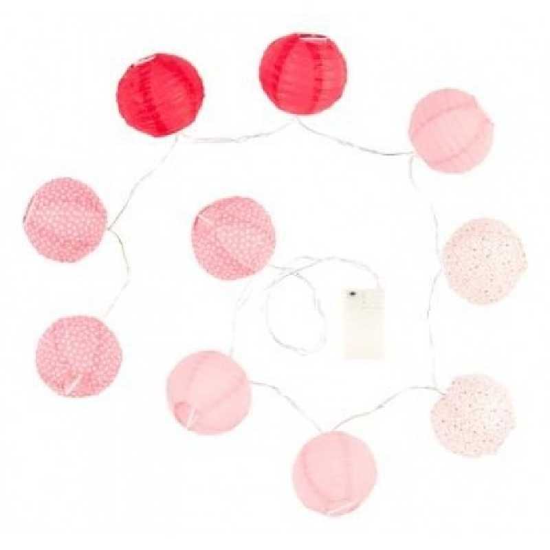 Guirlande lumineuse 10 boules LED Fuchsia Atmosphera Guirlande lumineuse 10 boules LED Fuchsia Atmosphera