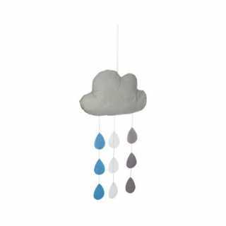 Nuage et gouttes suspendues Bleu - Atmosphera For Kids