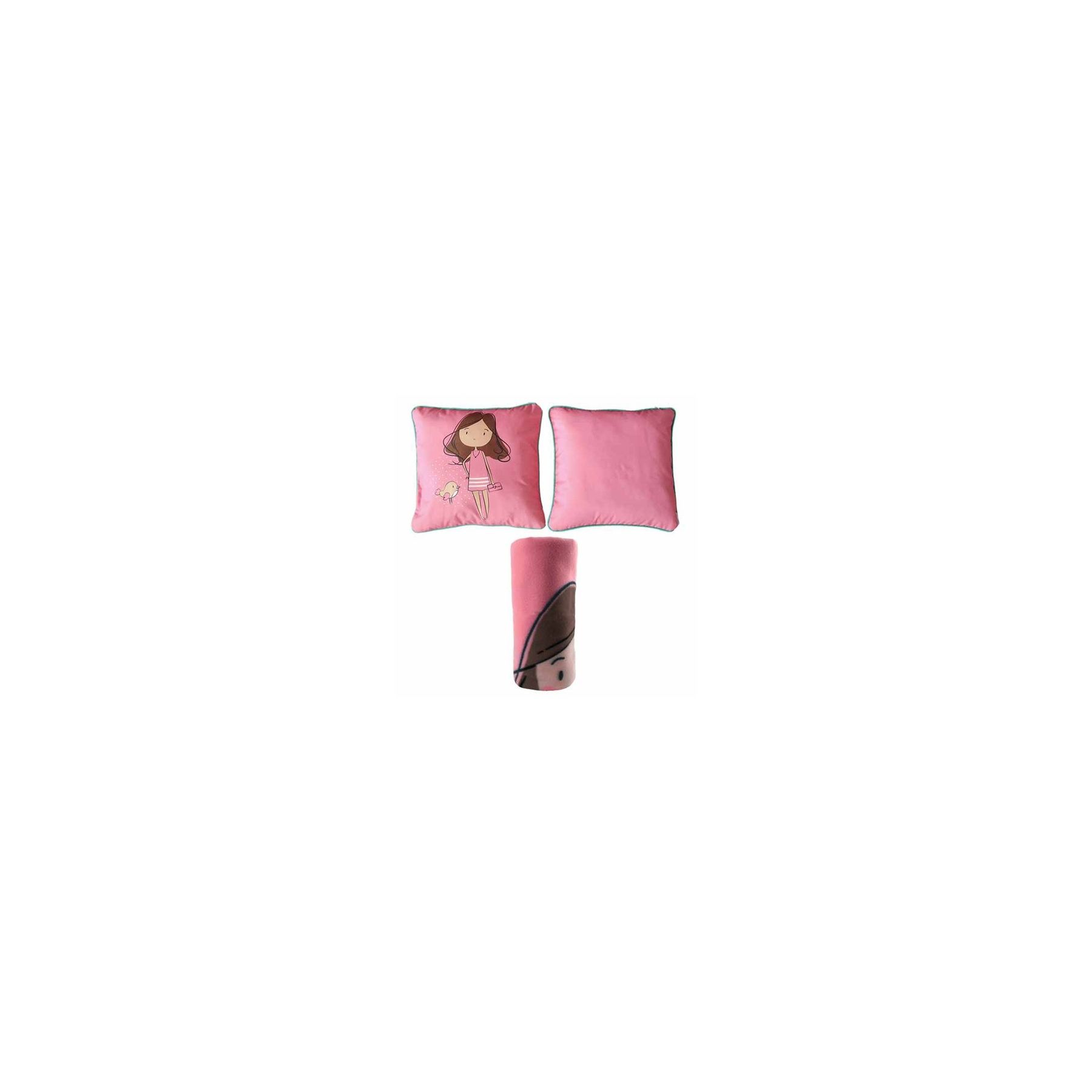 Set ensemble Plaid et coussin Girly Rose The Home Deco Factory Set ensemble Plaid et coussin Girly Rose The Home Deco Factory