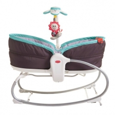 Transat Bebe Rocker Napper 3 En 1 Gris Tourquoise Tiny Love