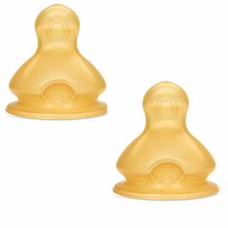 Lot de 2 tétines en latex Col Large 0-6 mois - Nuk