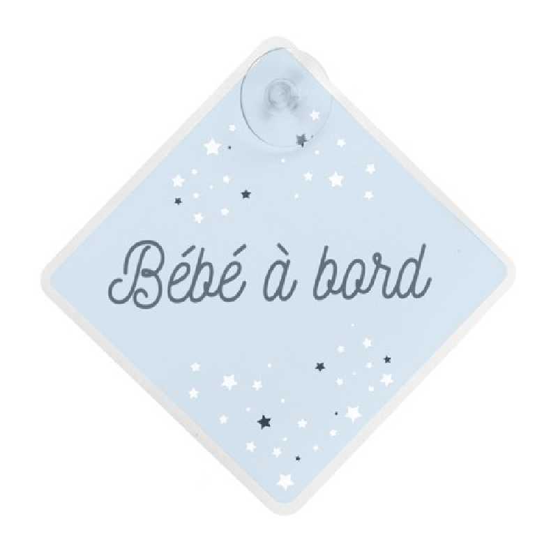 SIGNALETIQUE BEBE A BORD 12.5X12.5CM A VENTOUSE