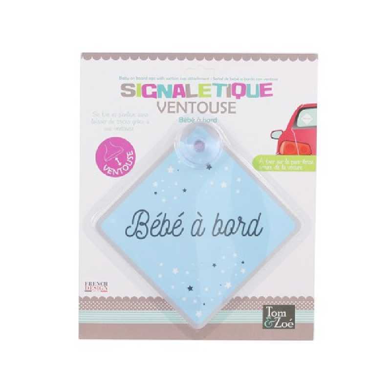 Bébé à bord sur losange PVC de 15 x 15 cm style road sign avec ventouse