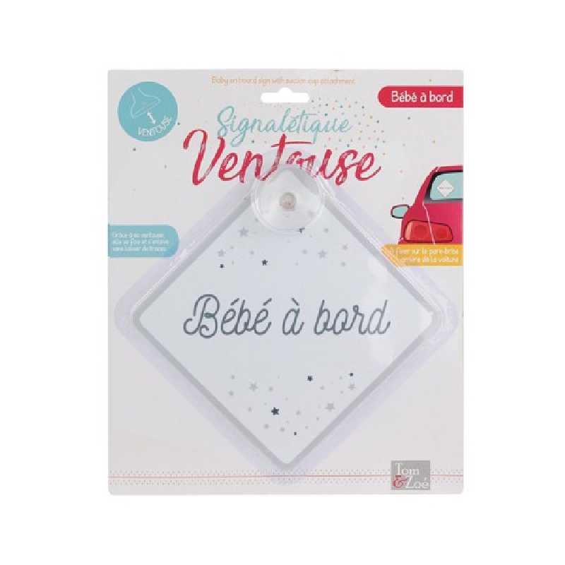 Bébé à bord, panneau ventouse bébé à bord pour voiture : Aubert